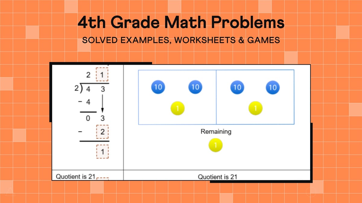 20+ Math Problems for 4th Graders with Step-by-Step Answers