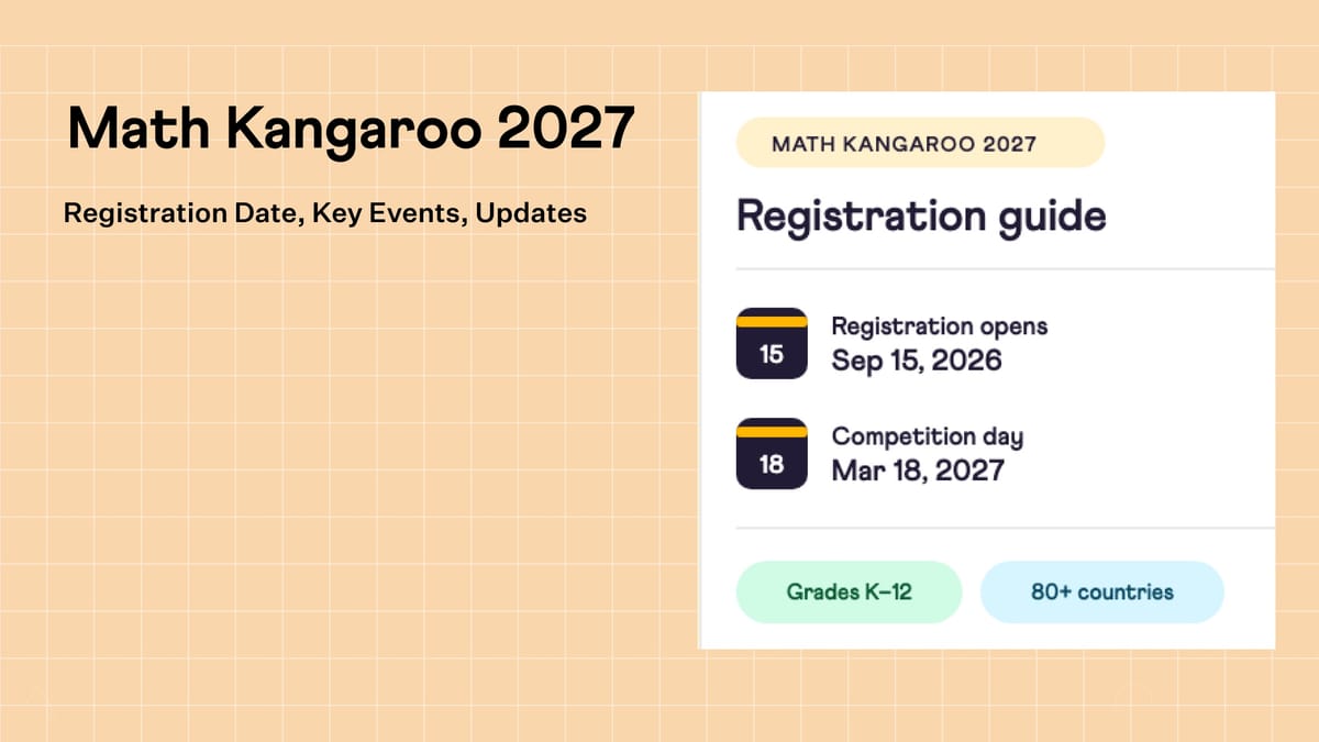 Math Kangaroo 2027 Registration Begins September 15; Last Date December 31