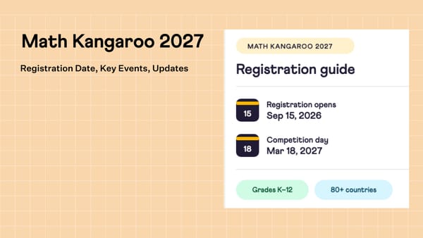 Math Kangaroo 2027 Registration Begins September 15; Last Date December 31
